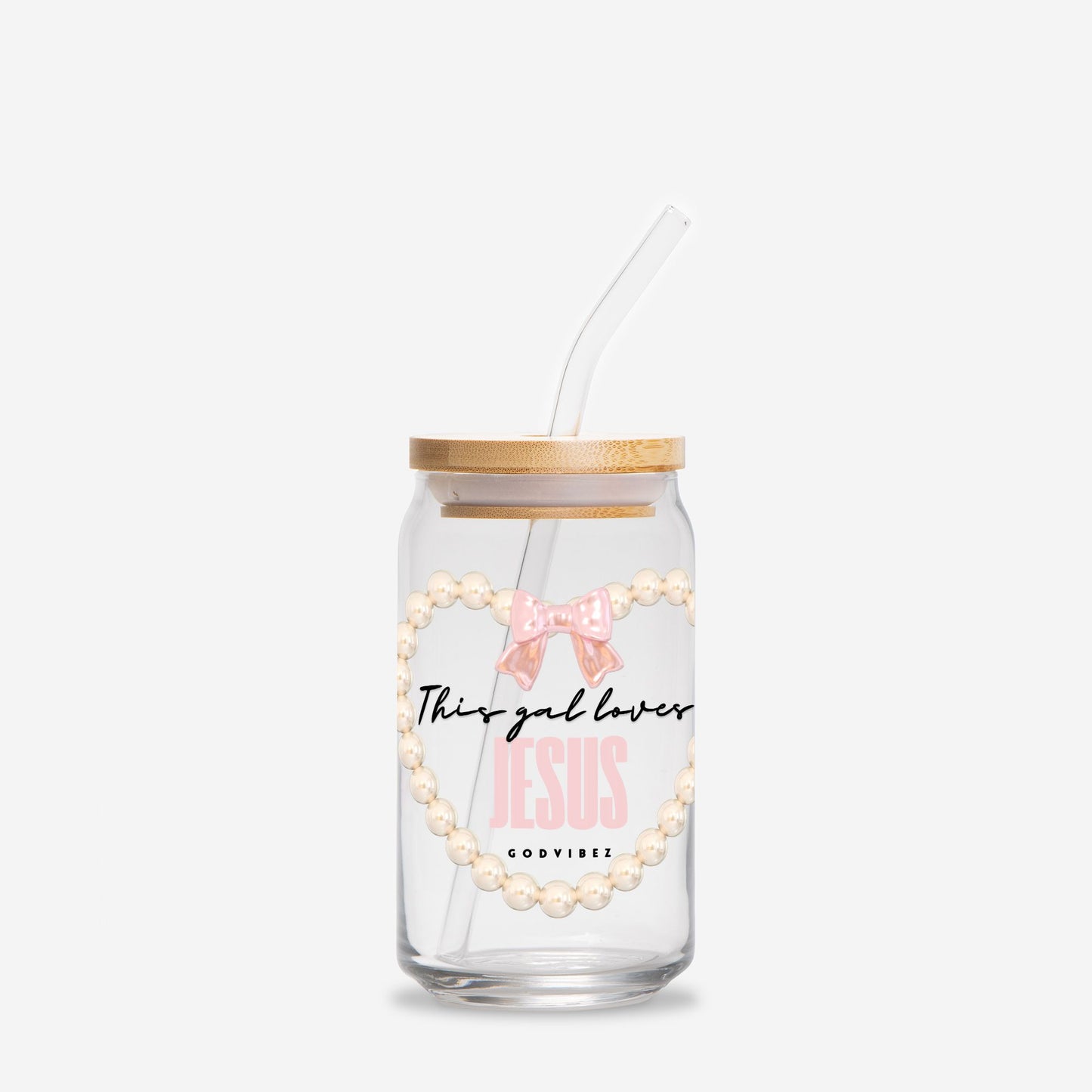 This Gal Loves Jesus Glass Can 16oz