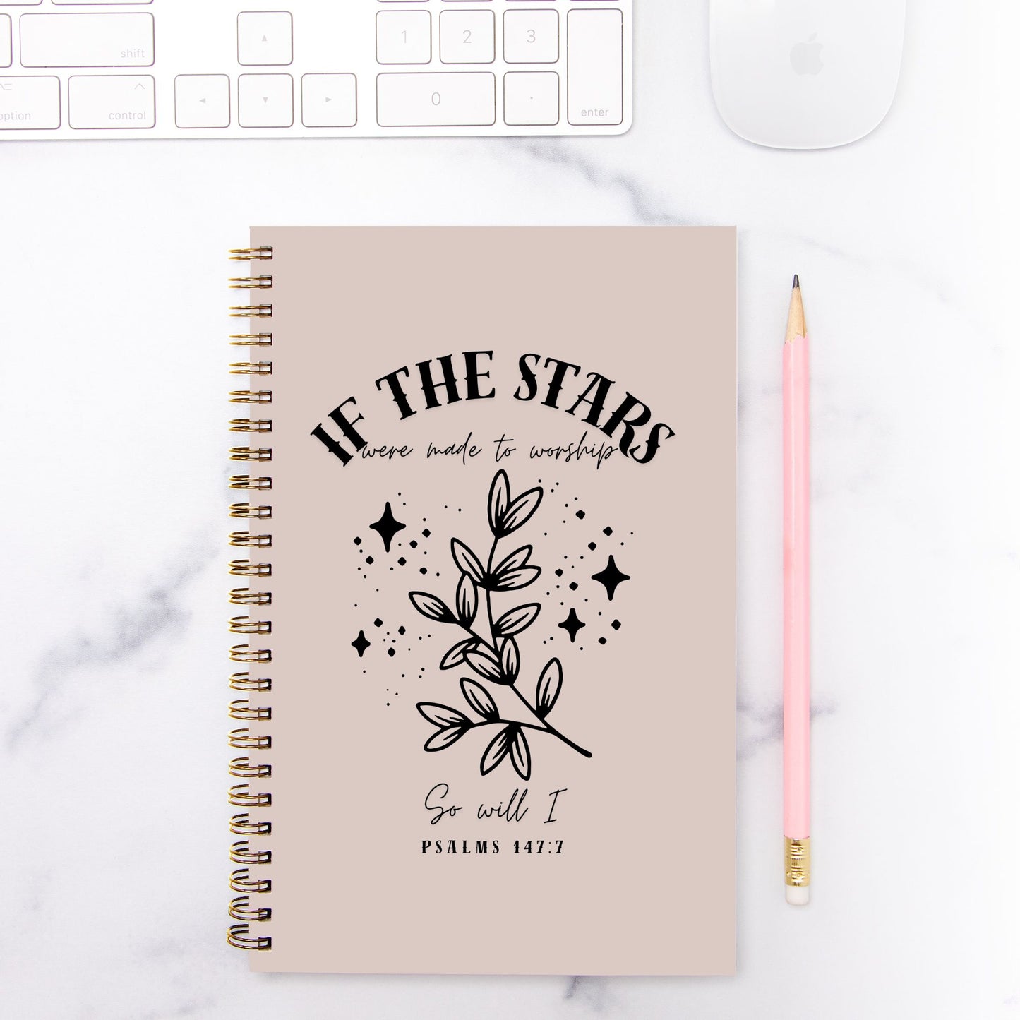 If the Stars will, So Will I Hardcover Spiral Notebook