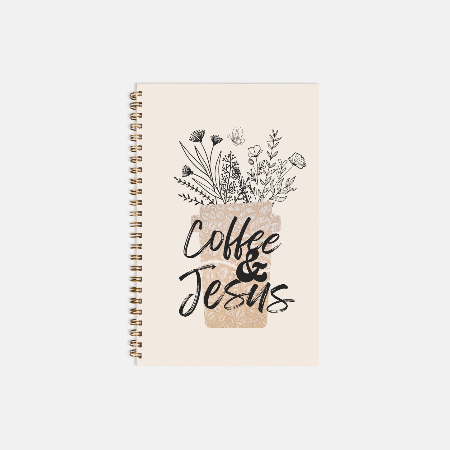 Coffee & Jesus Hardcover Spiral Notebook