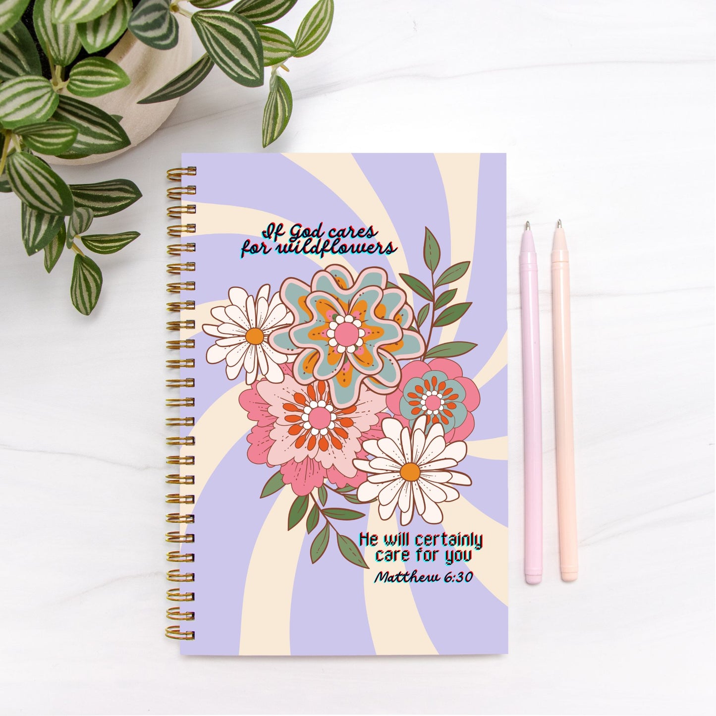 If God Cares Hardcover Spiral Notebook