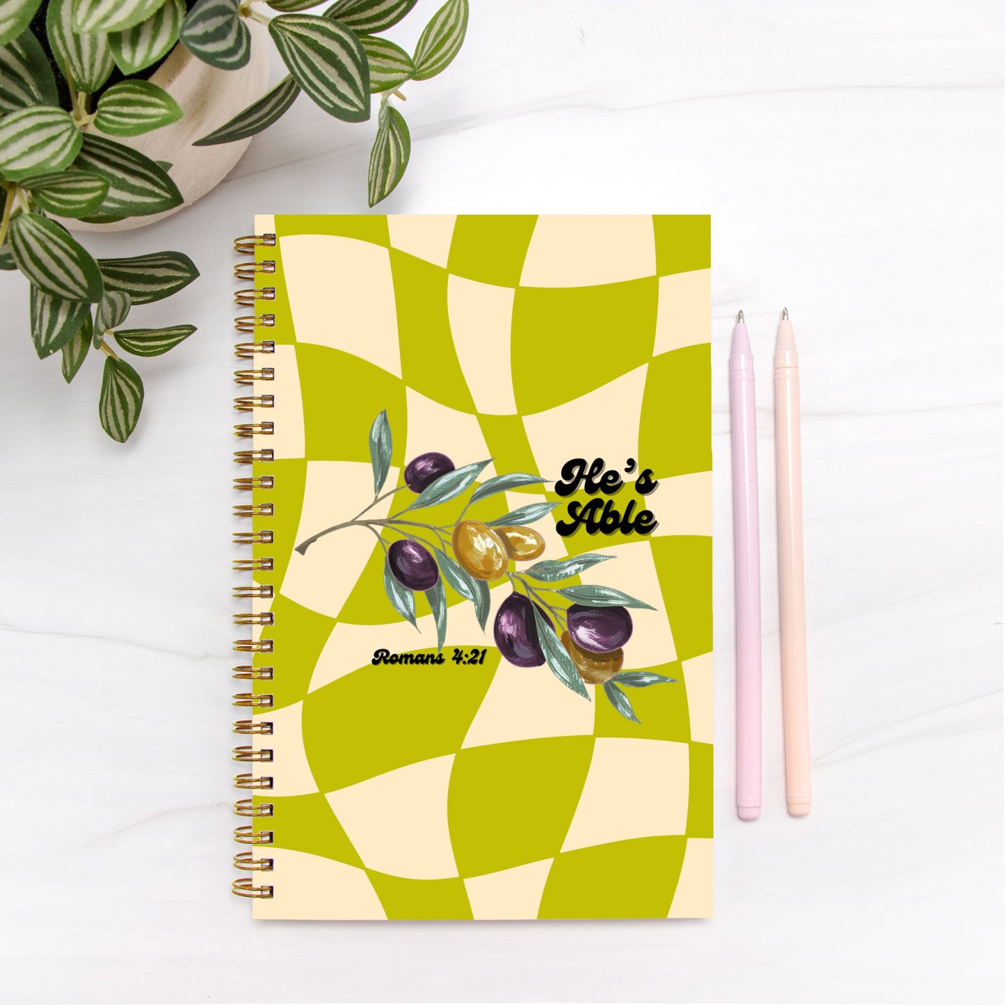 He's Able Hardcover Spiral Notebook