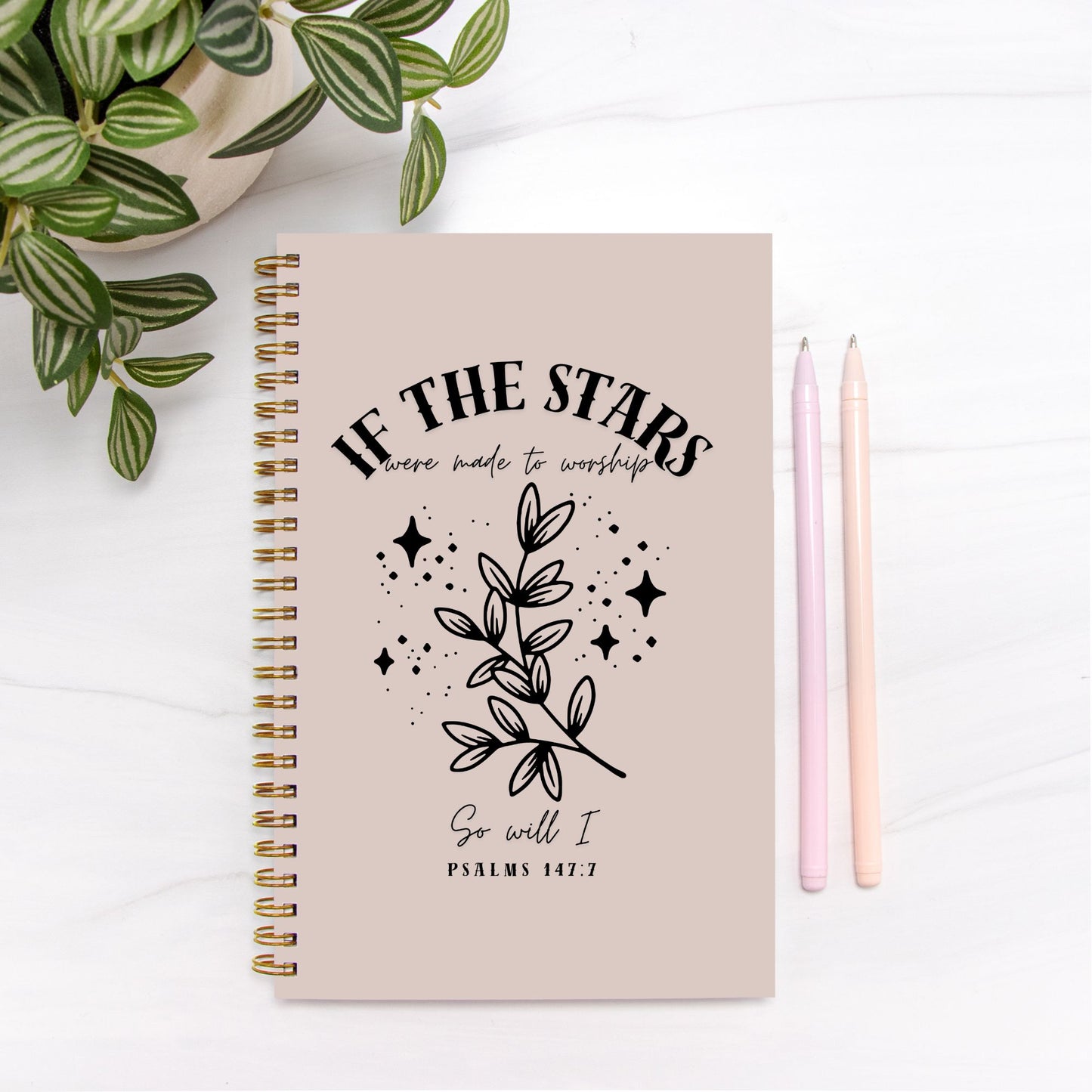 If the Stars will, So Will I Hardcover Spiral Notebook