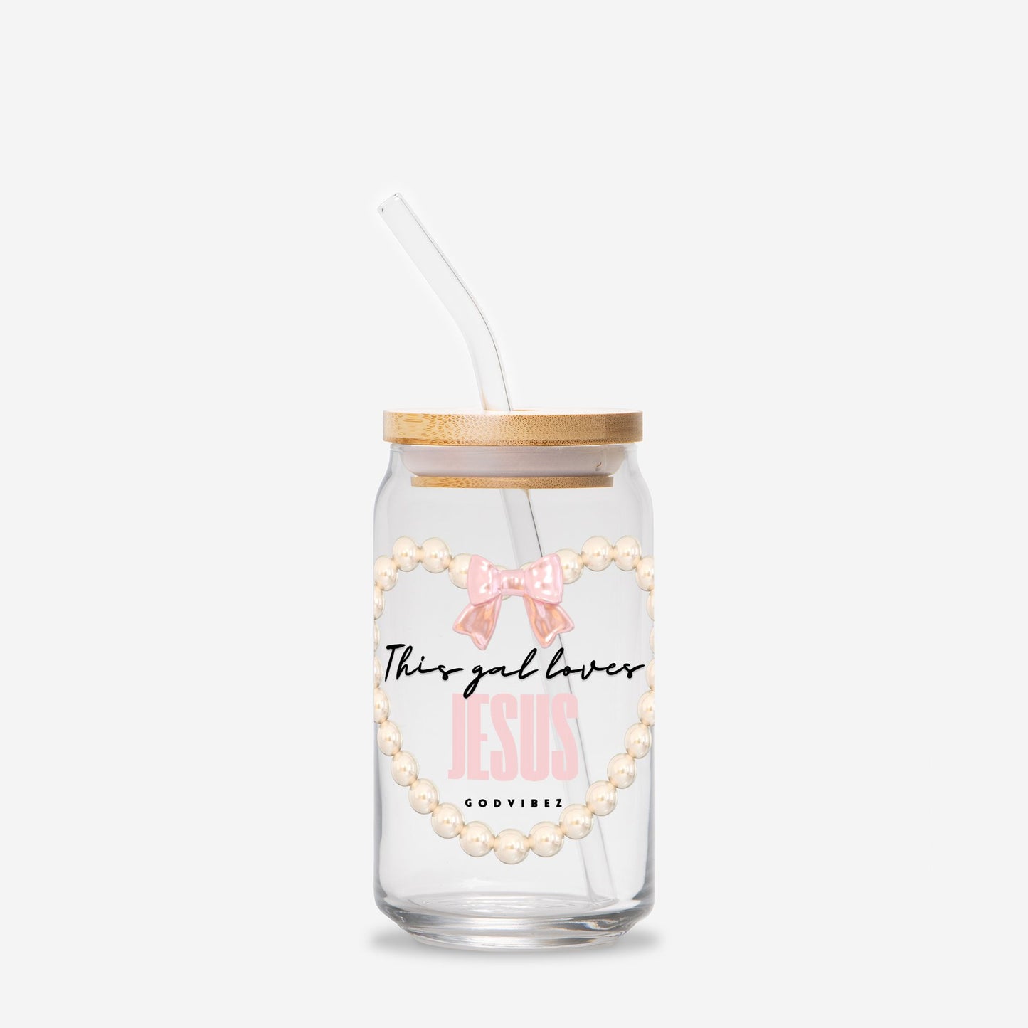 This Gal Loves Jesus Glass Can 16oz