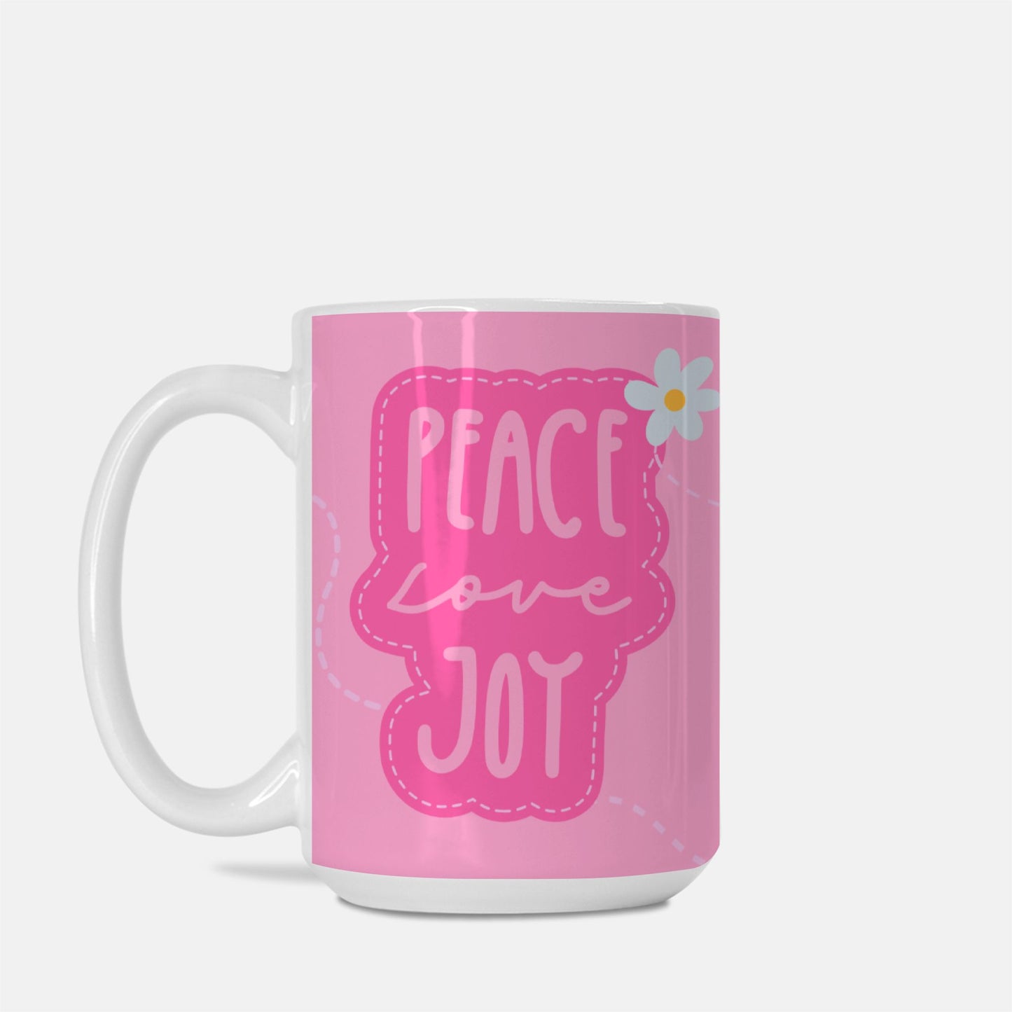 Peace Love Joy Mug Deluxe 15 oz.