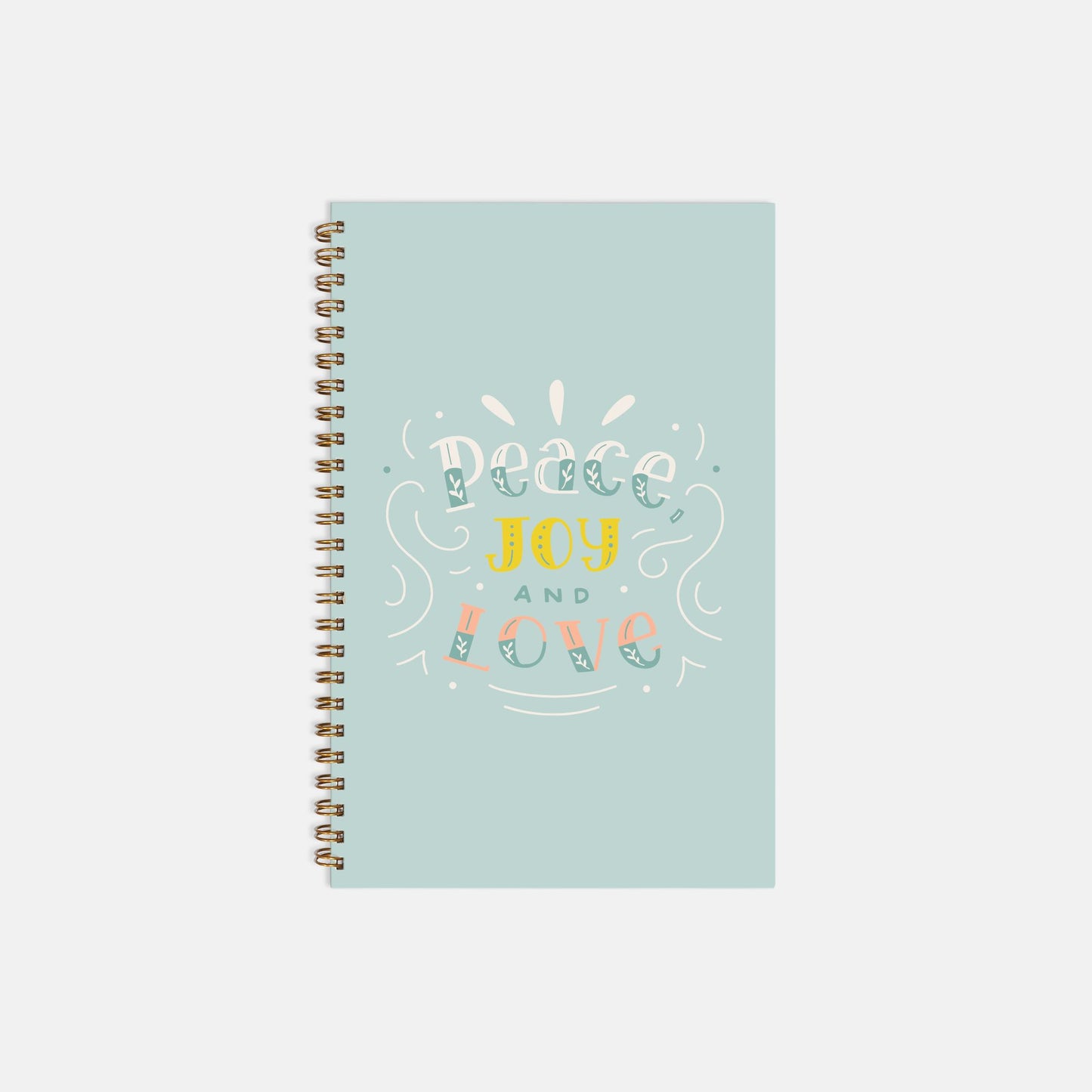 Peace Joy Love Softcover Spiral Notebook