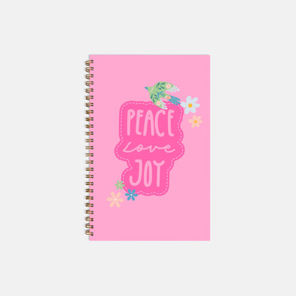 Peace Love Joy Softcover Spiral Notebook