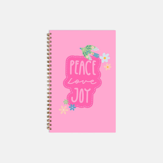 Peace Love Joy Softcover Spiral Notebook