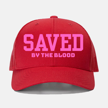 Saved by the Blood Retro Trucker Hat