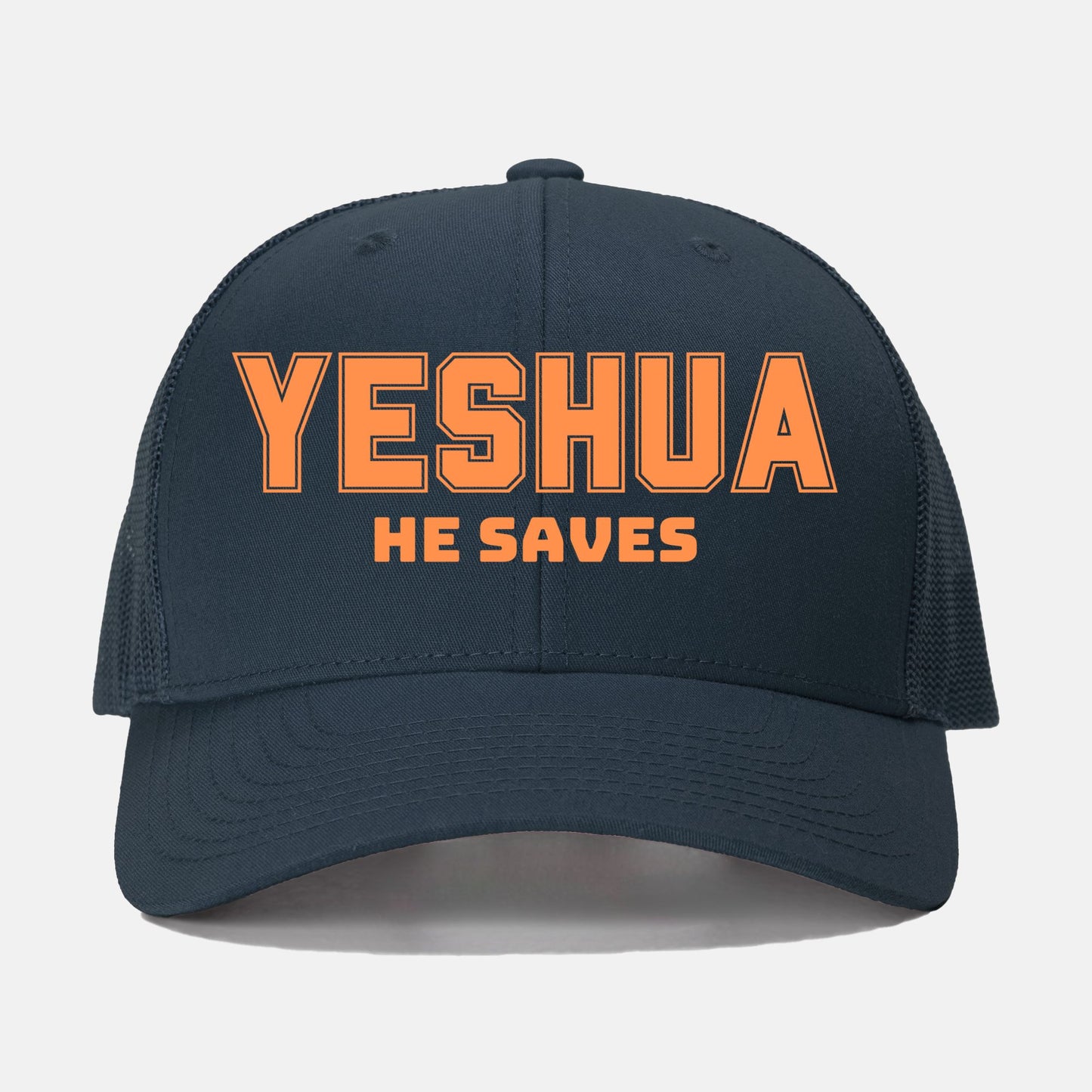 Yeshua, He Saves Retro Trucker Hat