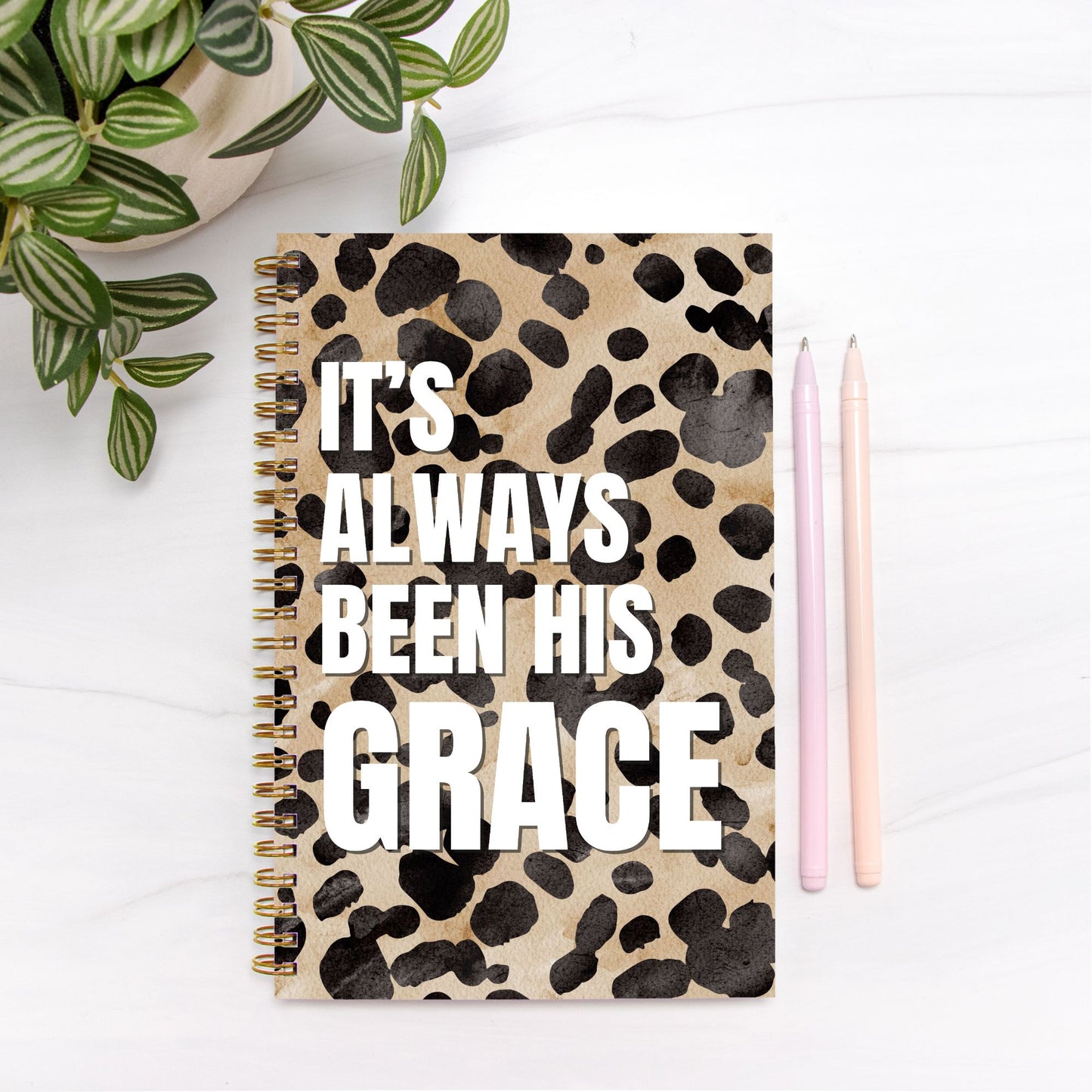 It's Always Been His Grace Hardcover Spiral Notebook