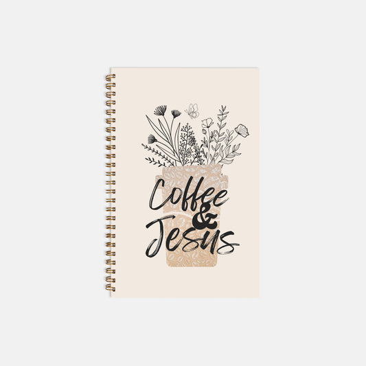 Coffee & Jesus Hardcover Spiral Notebook