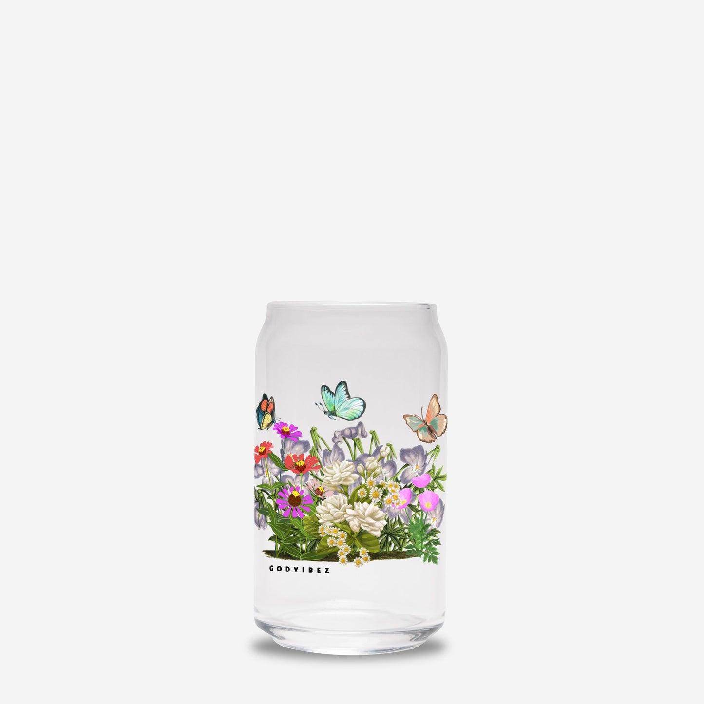 He Turns Graves Into Gardens Glass Can 16oz