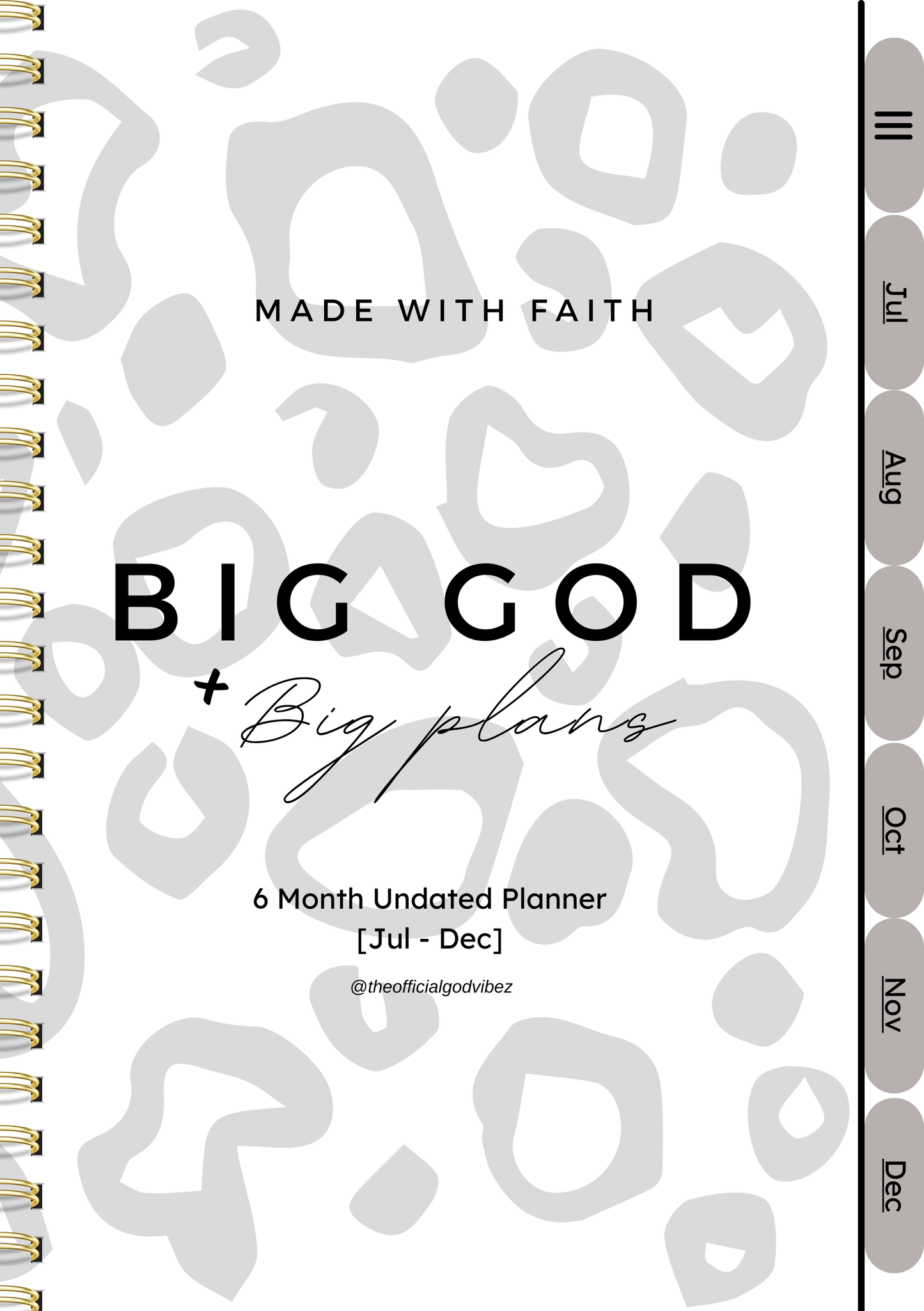 Big God, Big Plans 12 Month Dateless Digital Planner