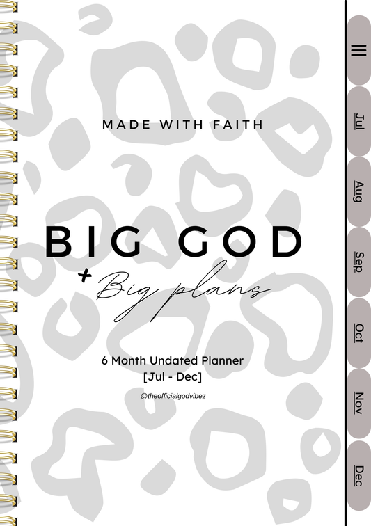 Big God, Big Plans 12 Month Dateless Digital Planner