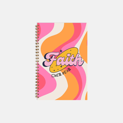 Faith Over Fear Hardcover Spiral Notebook