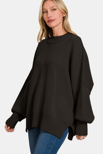 Side Sit Oversize Sweater