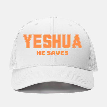 Yeshua, He Saves Retro Trucker Hat