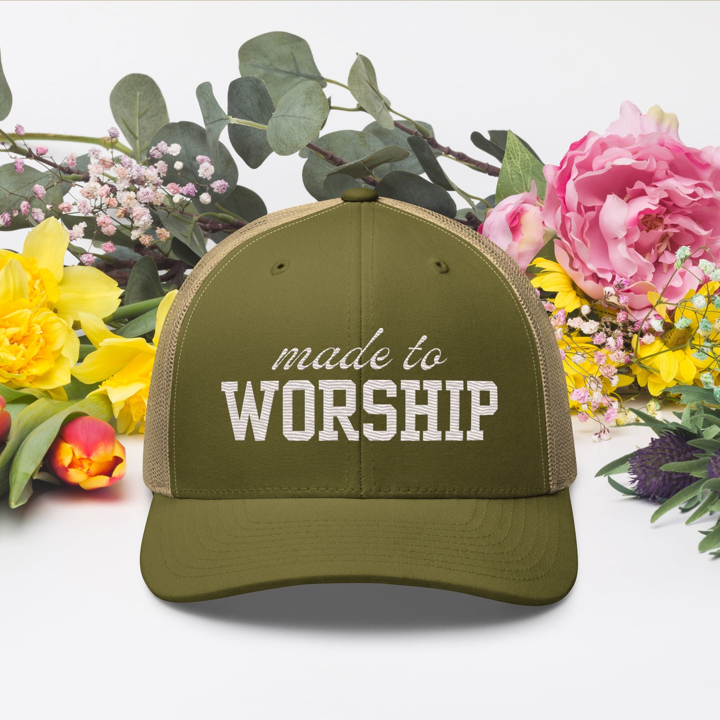 Made to Worship Mesh Trucker Cap