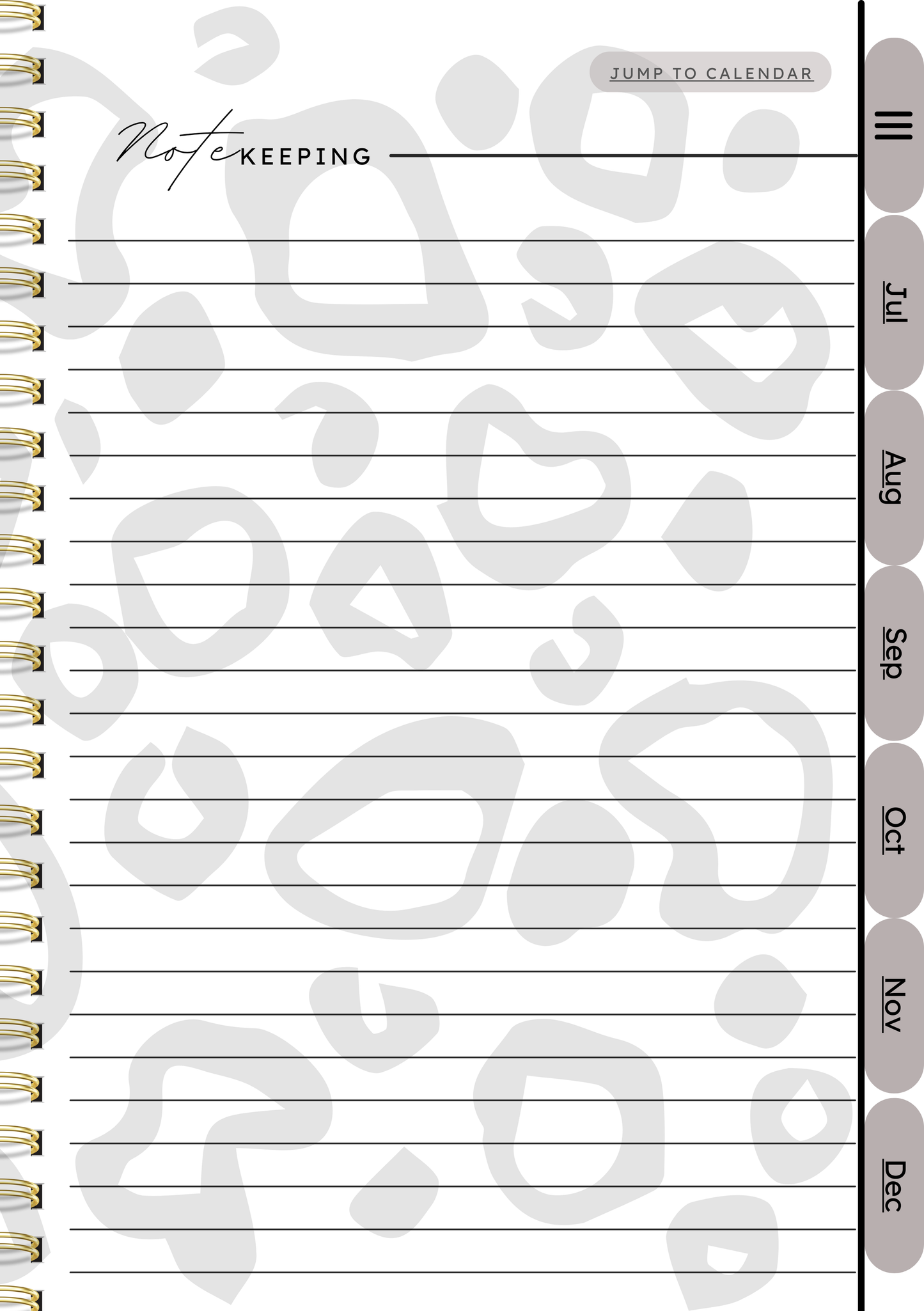 Big God, Big Plans 12 Month Dateless Digital Planner