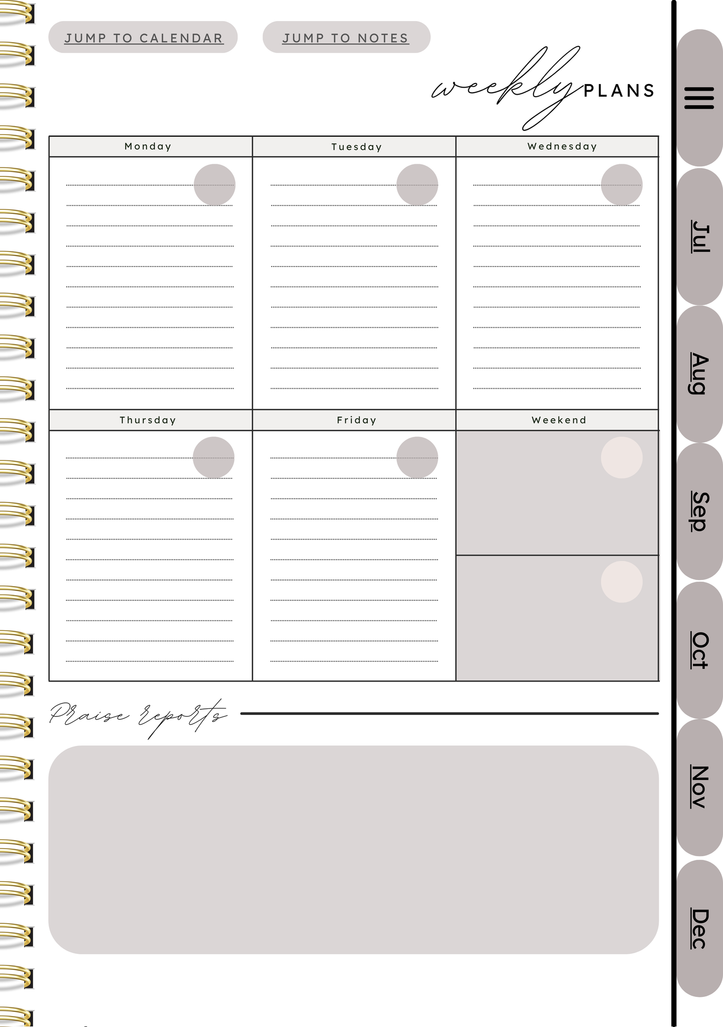 Big God, Big Plans 12 Month Dateless Digital Planner