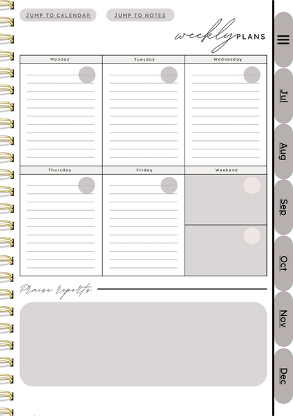 Big God, Big Plans 12 Month Dateless Digital Planner