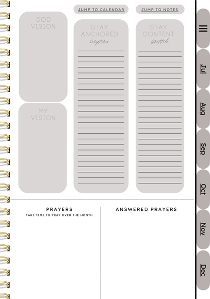Big God, Big Plans 12 Month Dateless Digital Planner