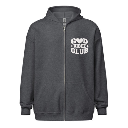 God Vibez Club Unisex heavy blend zip hoodie