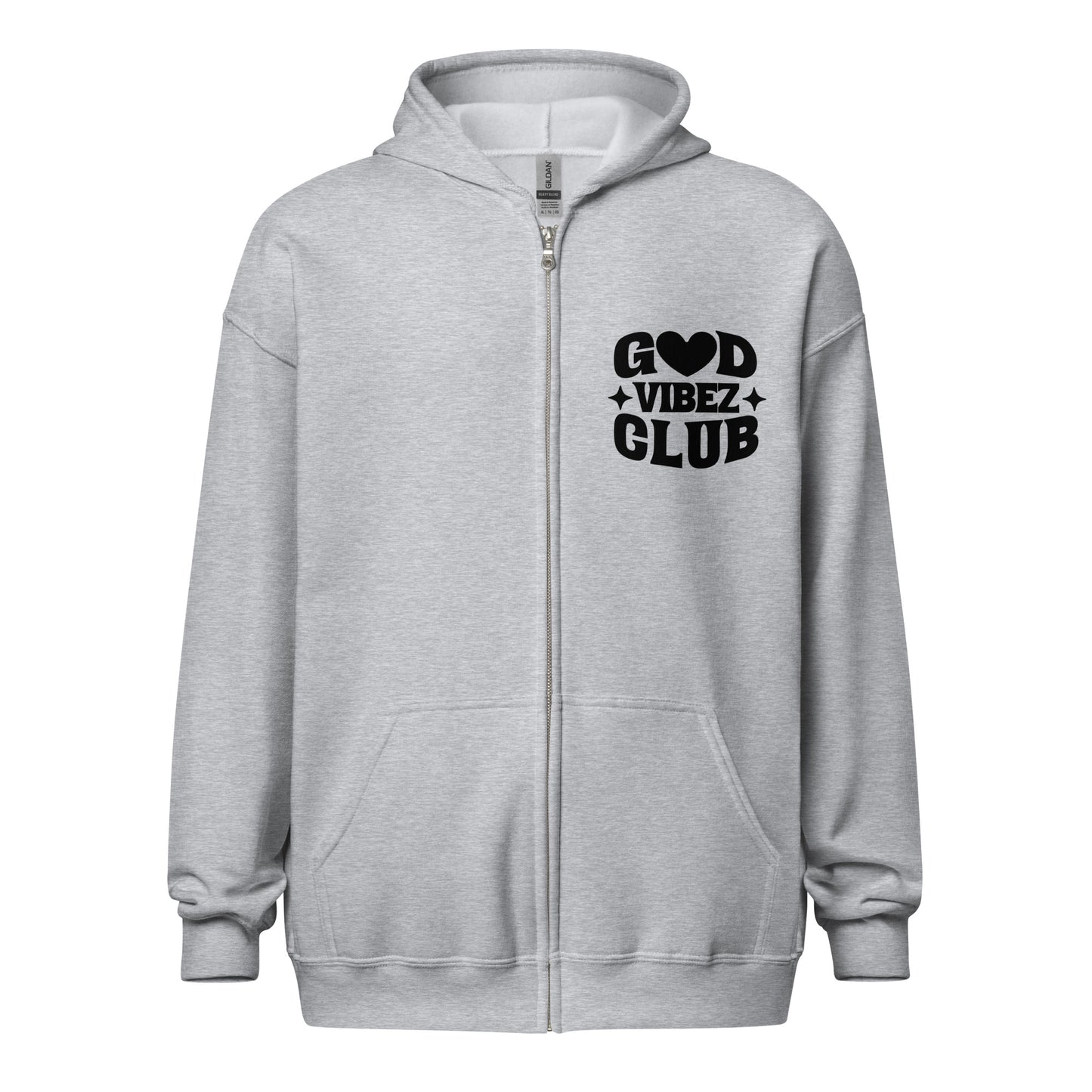 God Vibez Club Unisex heavy blend zip hoodie